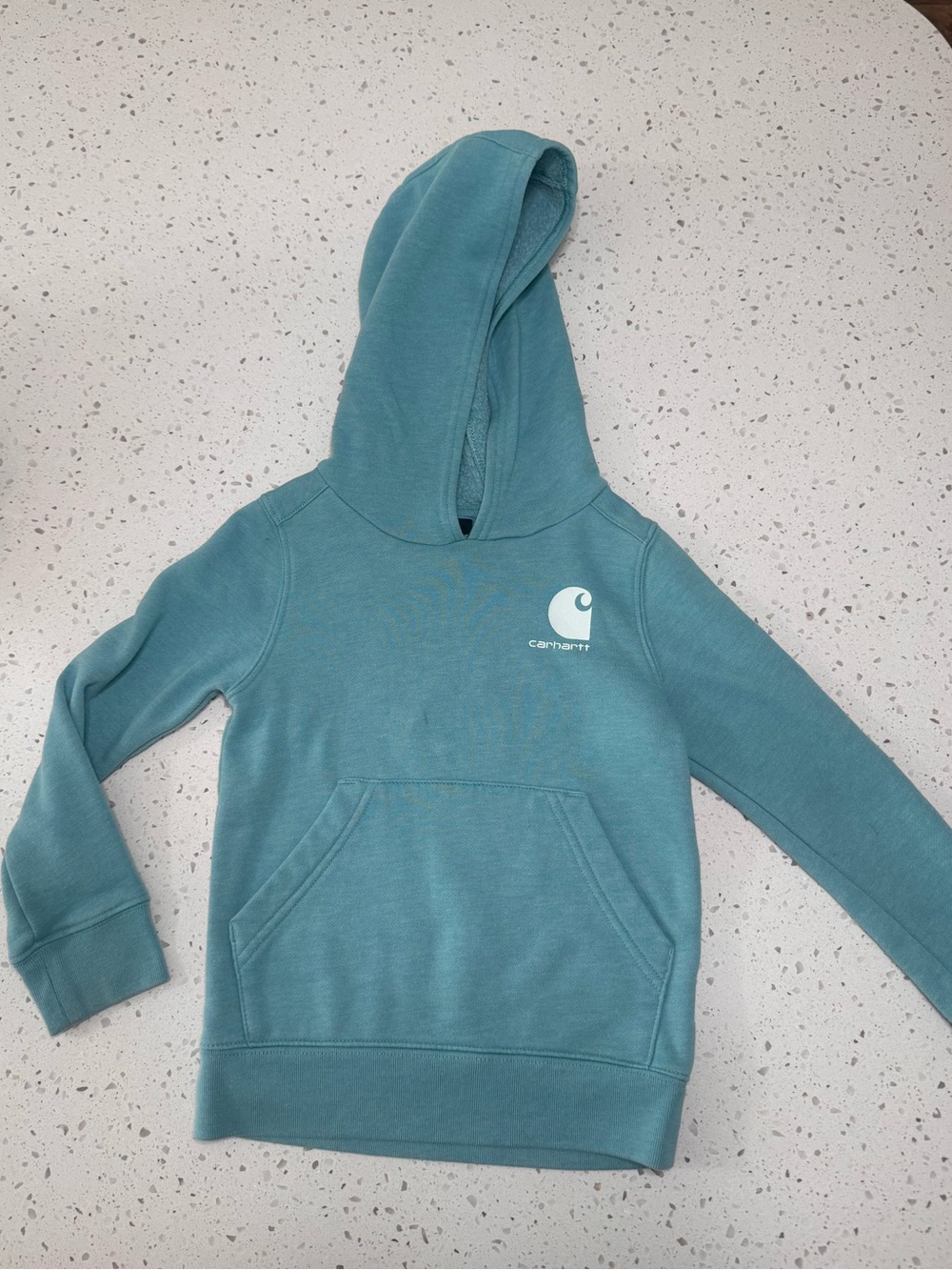 Carhartt Kids Teal Pullover Hoodie